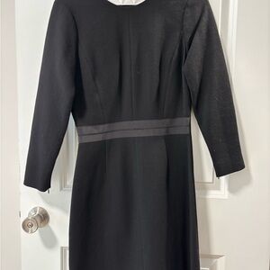 J. Crew Black Wool Crepe Dress
